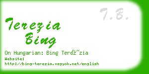 terezia bing business card